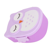 Plastic Portable Cartoon Lunch Box - 900ML, Purple, Microwave Safe
