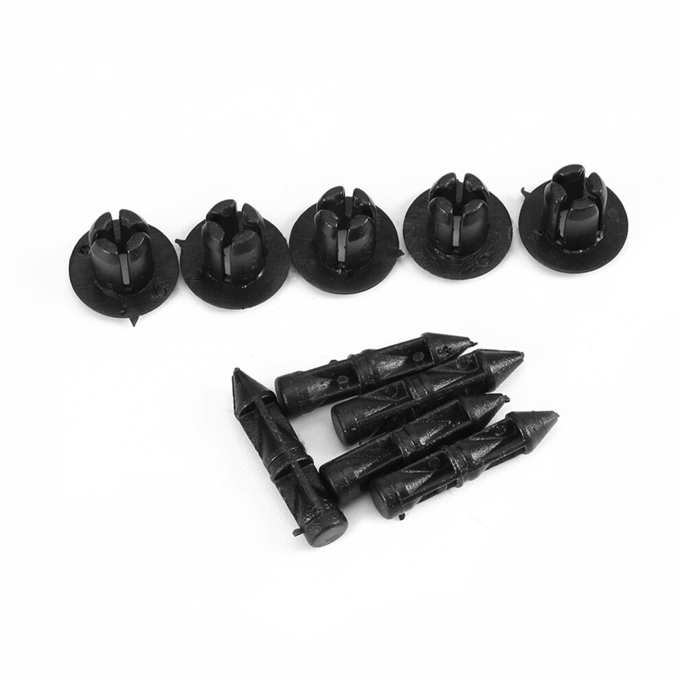 100Pcs 6Mm Black Nylon Plastic Rivets For Motorcycle Fairings & Trim 8441393098342
