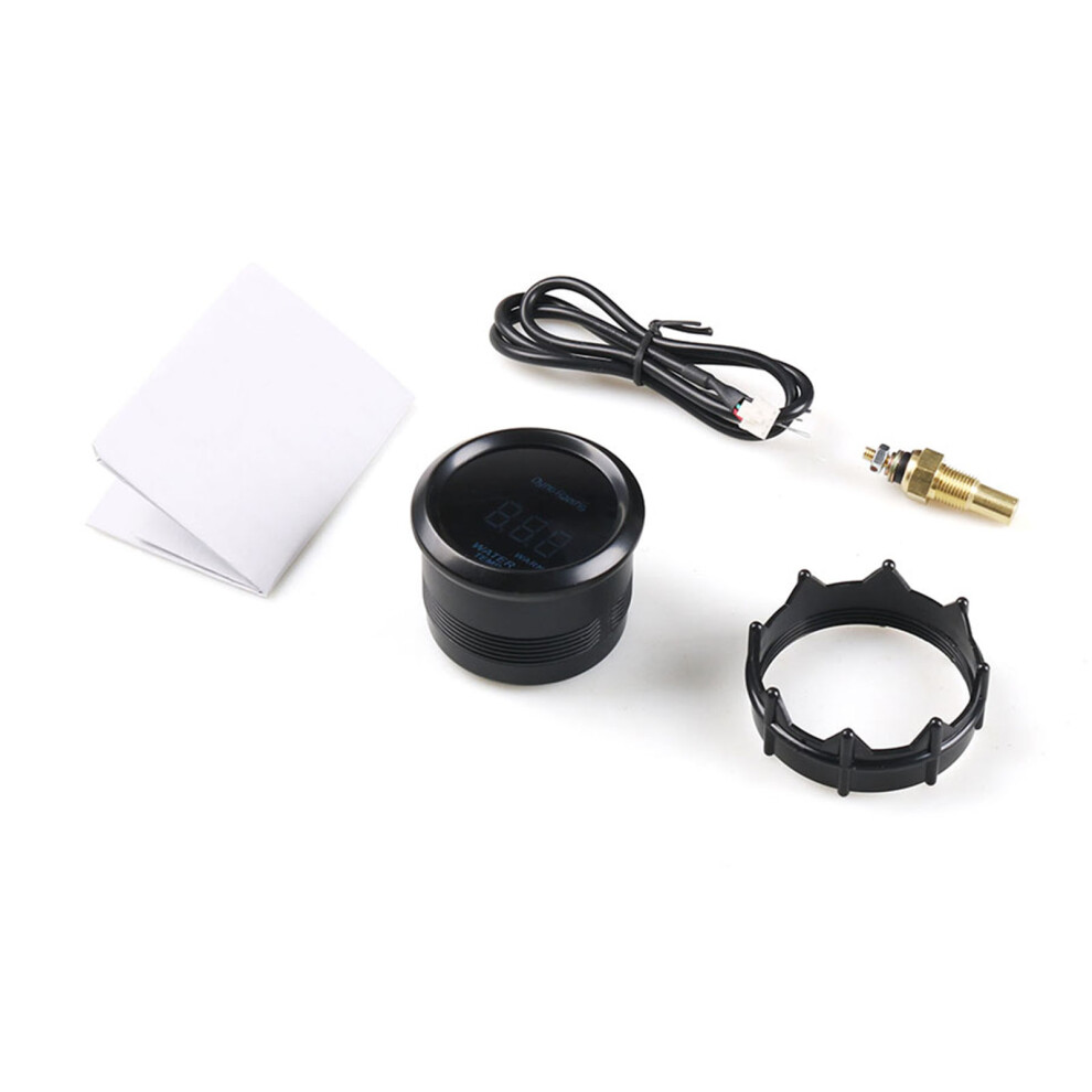 Digital Water Temp Meter Gauge 52Mm Lcd Sensor For Auto Car 40~120C Black 8251393177998