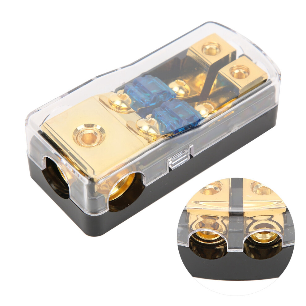 60A Power Distribution Block 1 In 2 Out Copper Car Audio Splitter 9381393099774