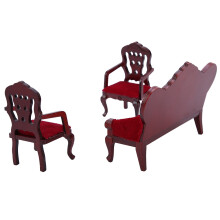 Mini 1:12 Doll House Sofa Couch Living Room Furniture Accessories Set