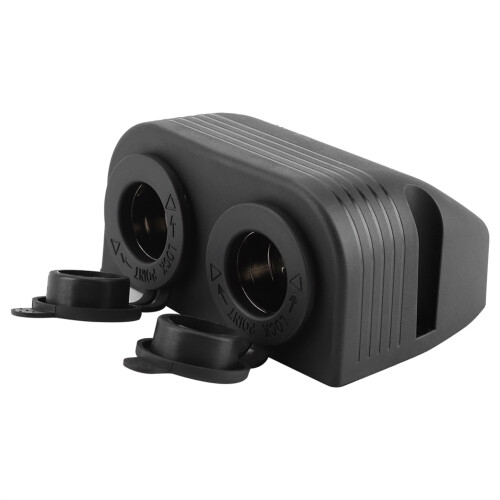 Durable Surface Mount Cigarette Lighter Socket 12V-24V Dual Port for Car Boat 2