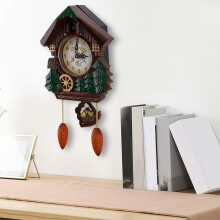 Vintage Tree House Wall Cuckoo Clock, 8.5cm x 32cm, Eco-Friendly Design