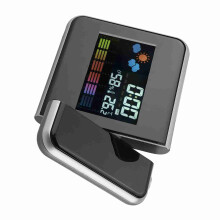 Digital LED Weather Forecast Projector Calendar with Temp & Humidity, Black