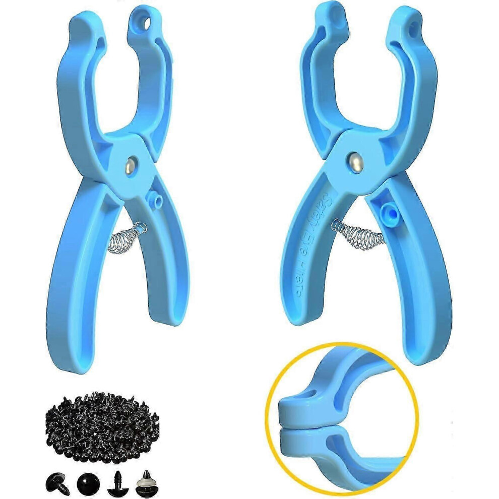 Safety Eye Tool Auxiliary Tool for Attaching Safety Eyes for Crocheting, Safety Eyes Crochet Tools for Amigurumi Crochet & Stuffed 5-30mm Animal Eyes