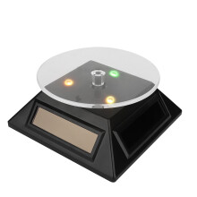 LED Solar Rotating Jewelry Display Rack, 9cm Tray, 360 Rotation