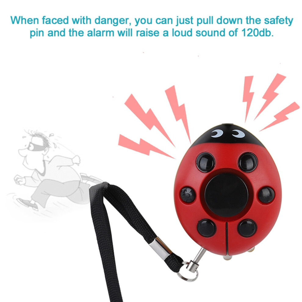 120Db Portable Personal Security Alarm With Led Light, 6V, Tiny Size 9381393102658
