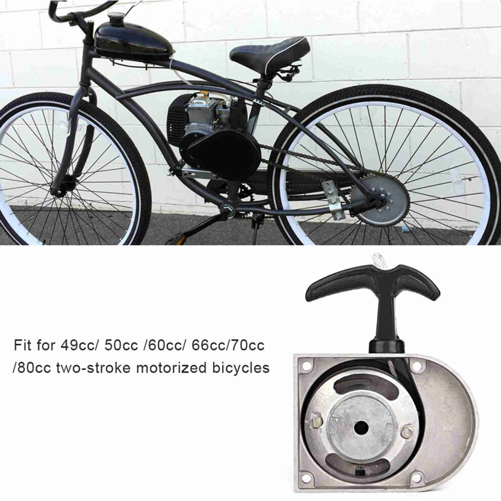 49Cc-80Cc Alloy Pull Start Kit For 2-Stroke Motorised Bicycles Easy To Install 4401393103075