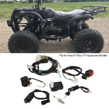 150cc ATV Wiring Harness Kit with CDI Coil Relay Switch Accessories