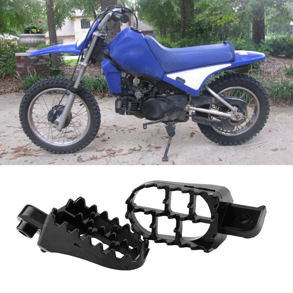 2Pcs Aluminum Motorcycle Foot Pegs For Pw50 Pw80 Tw200 Black 7651393103217