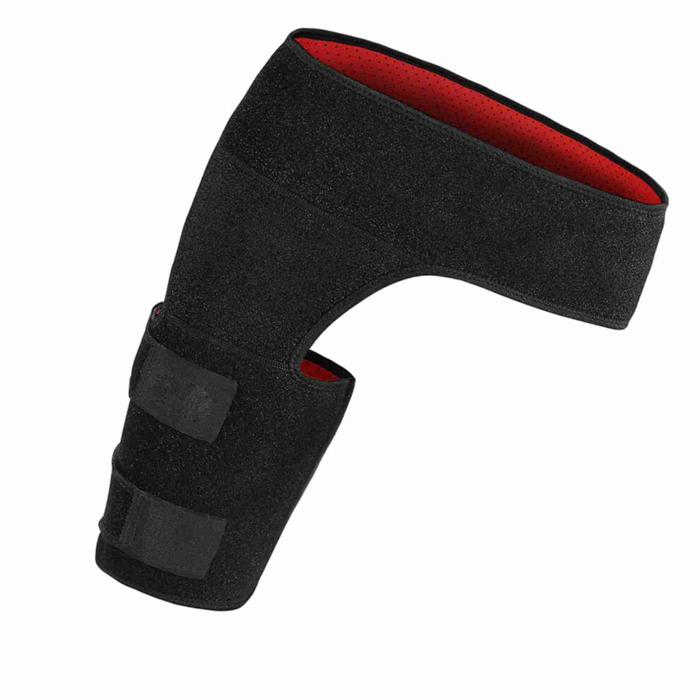 Adjustable Black Groin Support Wrap for Pain Relief, Neoprene, 46in Waist