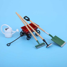 Miniature Garden Tools Set for Doll House 1/12 Resin Model Garden Decor