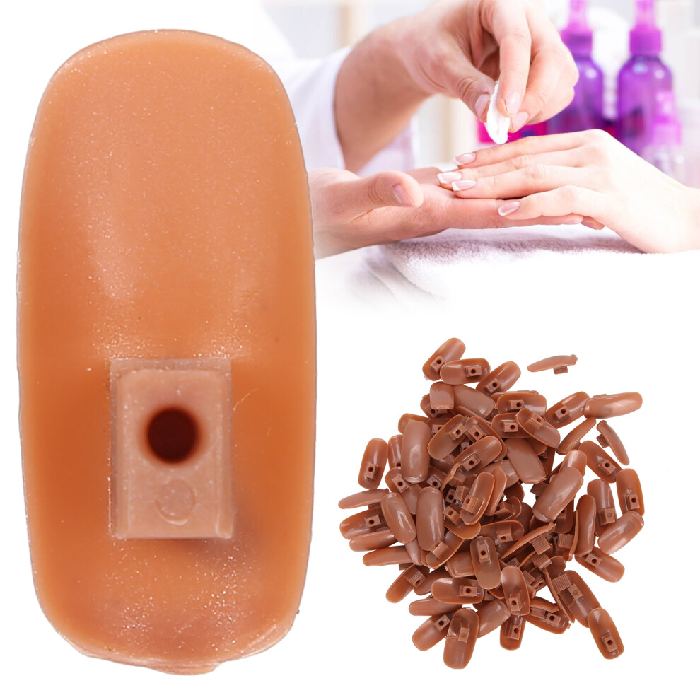 Acrylic Nail Tips 300pcs for DIY Nail Art Practice Hand Training Salon Tools
