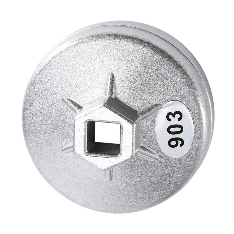 74Mm 14 Flute Aluminum Oil Filter Wrench Socket, Silver, #903 6941393105191