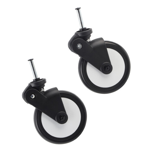 Universal 360 Rotating Rubber Stroller Wheels Easy Install 1 Pair AU