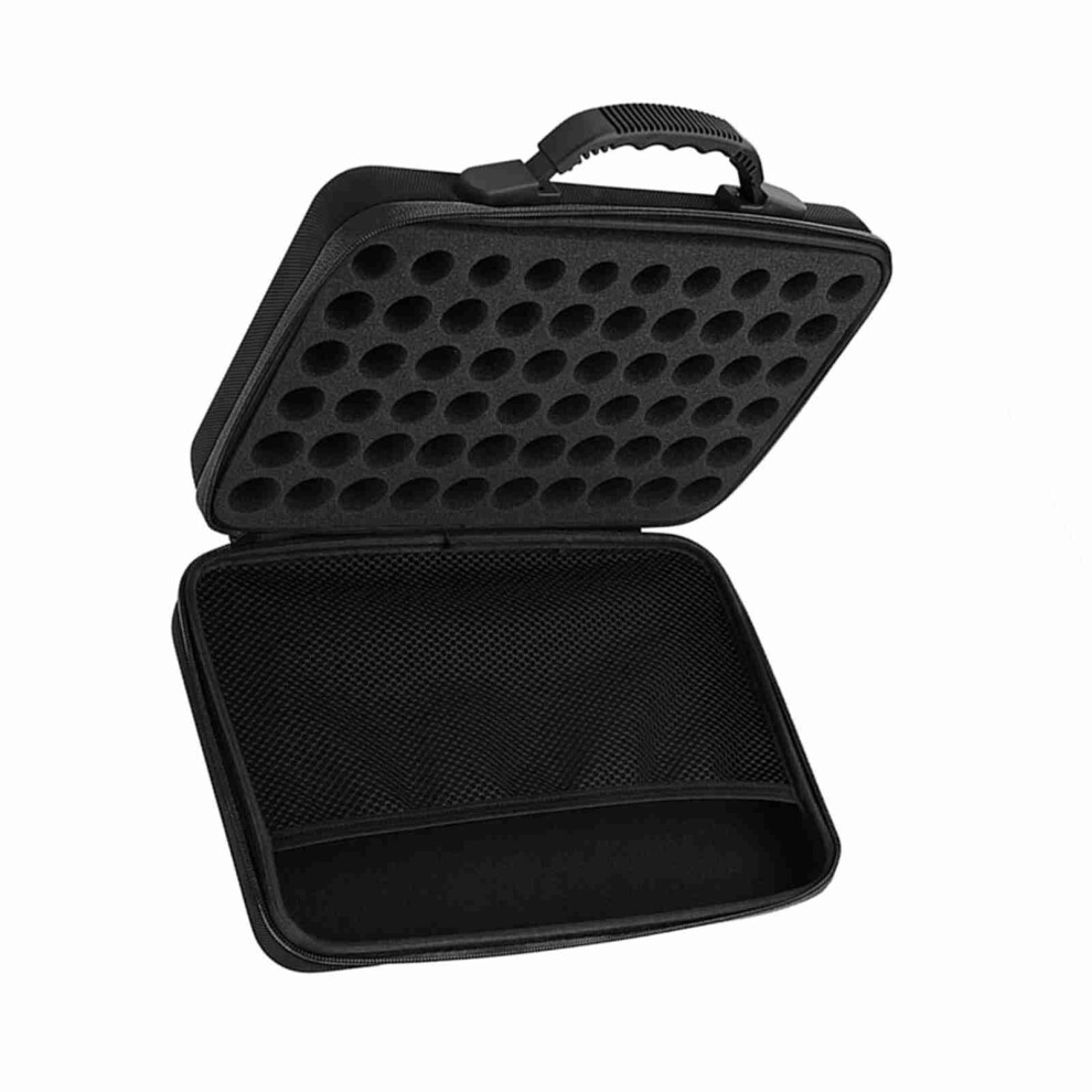 Essential Oil Travel Case Hard Shell 60 Bottles 5Ml/15Ml Compact Black Design 4031393105818