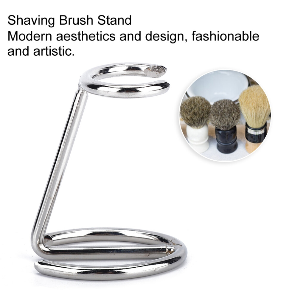 Silver Shaving Brush & Razor Holder