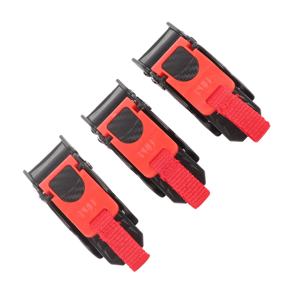 3Pcs Motorcycle Helmet Speed Clip Quick Release Chin Strap Buckle Black Red Black,Red 4991393106201