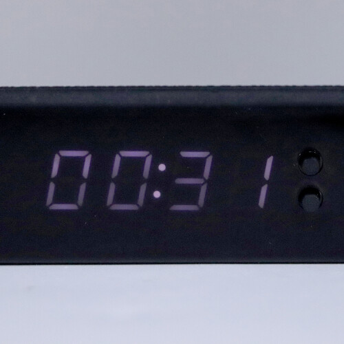 Car Digital Clock Solar Powered Black LED Display 500mAh Battery 2
