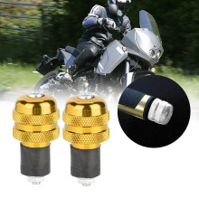 22mm Motorcycle Handlebar Grips Aluminium Alloy Golden (Set of 2)