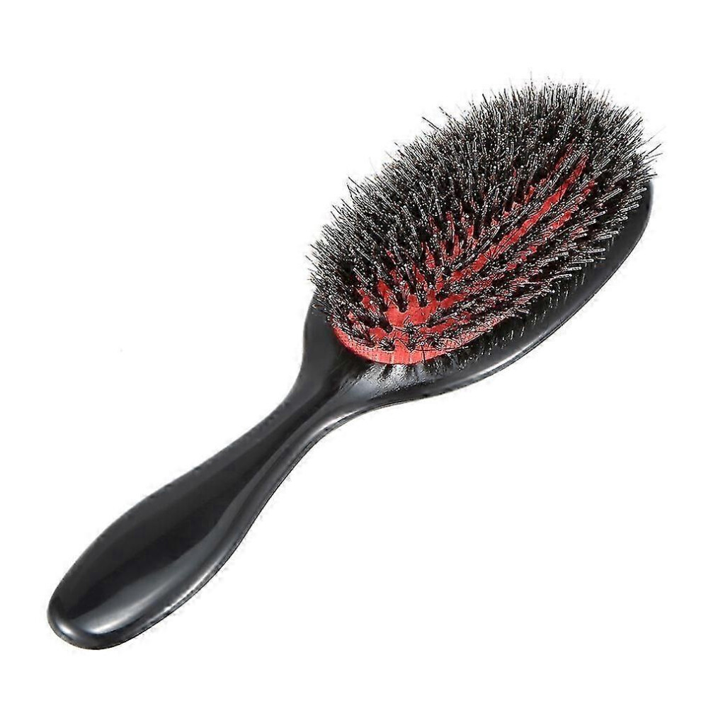 Unisex Boar Bristle & Nylon Hair Brush Oval Anti-Static Paddle Comb Scalp Massage Hair Care Tool