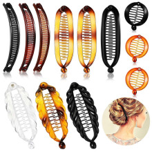 KinZon 12 Teile Fischschwanz-Haarspangen Klassische Clincher Combs großer Doppel, Bananen-Pferdeschwanzhalter für Frauen, 4 Stile