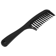 Schwarzer doppelzahniger Haar-Kamm-Shampoo-Kamm mit Griff für lange, lockige, nasse Haare