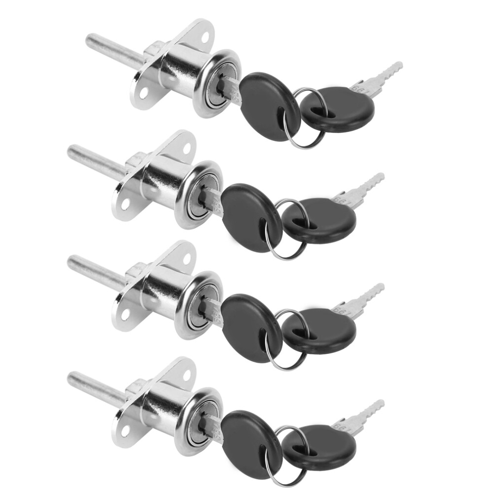4Pcs Zinc Alloy Drawer Lock Set For Wardrobe, 19Mm Opening 3561393107792