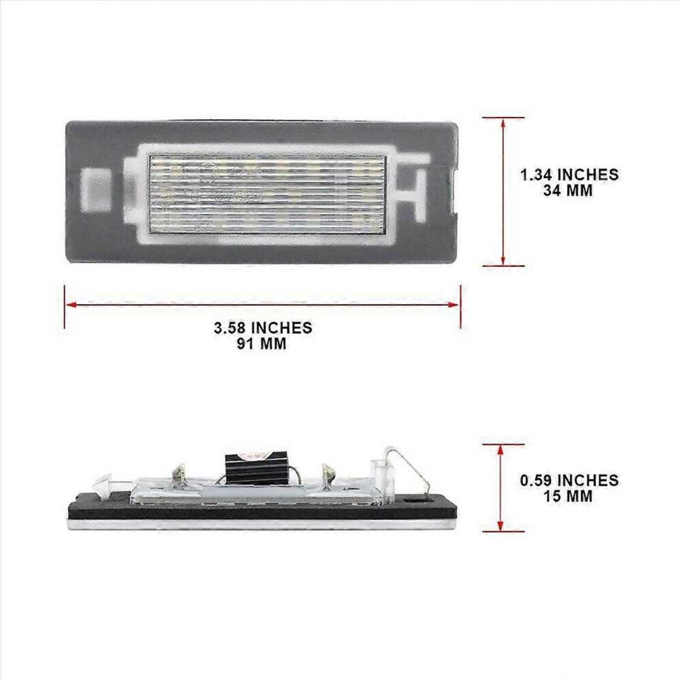 1Pair Led License Plate Lighting For Panda Mk3 169 2003-2012 Mk4 319 2011-, 71734797 71771501 White/Light 6935161817263