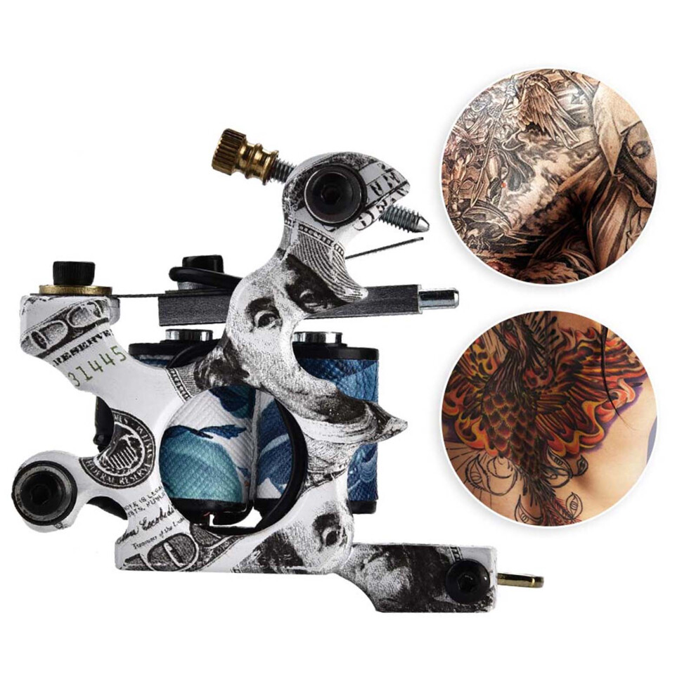 10 Wrap Copper Coils Shader Tattoo Machine, Alloy, Stable & Durable