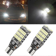 2pcs Car Brake Lamp Reserve Light T15 W16W LED 921 912 Super Bright 45 SMD
