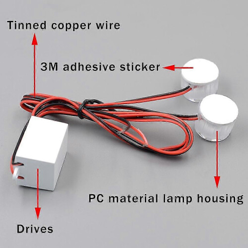 1 Pair Dc12v-85v Universal Motorcycle Warning Led Lights - Green 1