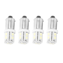 4x T11 BA9S 233 BAYONET 10 SMD LED autó ék belső belső oldal fehér izzó