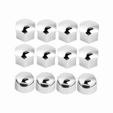 20pcs.17mm^Nut Car Wheel Auto Hub Screw Protection Antitheft Cover Cap Silver=