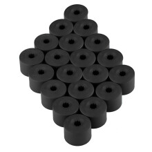 20 Stück 17 mm Nabenmutter-Abdeckkappe Schwarz Anti-Diebstahl