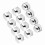 20pcs.17mm^Nut Car Wheel Auto Hub Screw Protection Antitheft Cover Cap Silver= 6