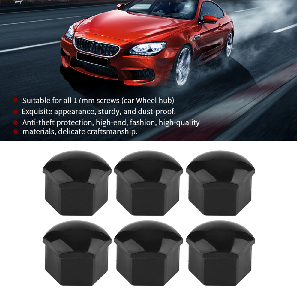 21Mm Car Wheel Nut Covers 20Pcs Anti Theft Hub Caps For Auto Protection Black 9321393185473