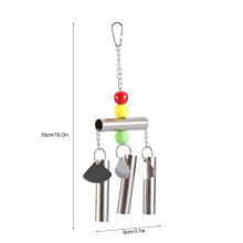 Bird Cage Decor Stainless Steel Bell Toy for Medium Large Parrots Standing Toy