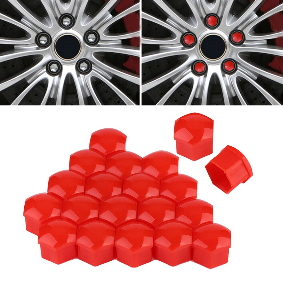Car Wheel Nut Caps 20Pcs 21Mm Anti Theft Hub Cover For Auto Use Red 9321393109042