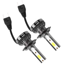 2 darabos mini 1400W LED fényszóró körző átalakító készlet KÖD vezető fény Hi-low lámpák DRL 6000K fehér dugós és lejátszás (H7)