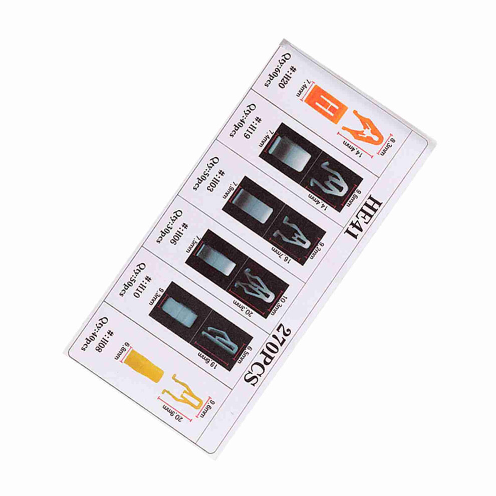 Car Dashboard Panel Clip Set 270Pcs 7293282210240