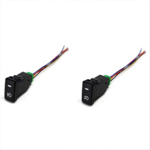 2 PCS automatischer Nachrüstschalter Wasserdichter Kippschalter Nebellampenschalter mit 4 Leitungen für weißes Licht