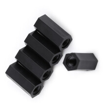 Black PA66 M3 Female Threaded Spacer 100 Pack M3x10 for Electronics Assembly