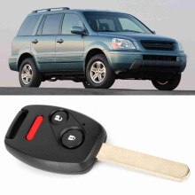 3-Button Car Remote Key Fob 433MHz Fits Honda Pilot 05-08 Black