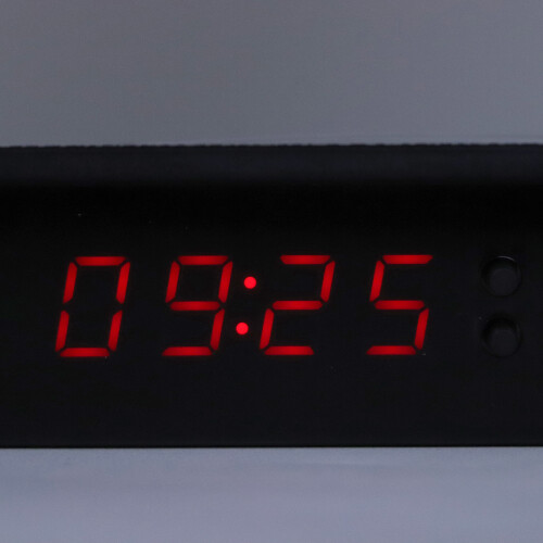 Solar Car Digital Clock with Time, Date, Temp, LCD Display, Black 2
