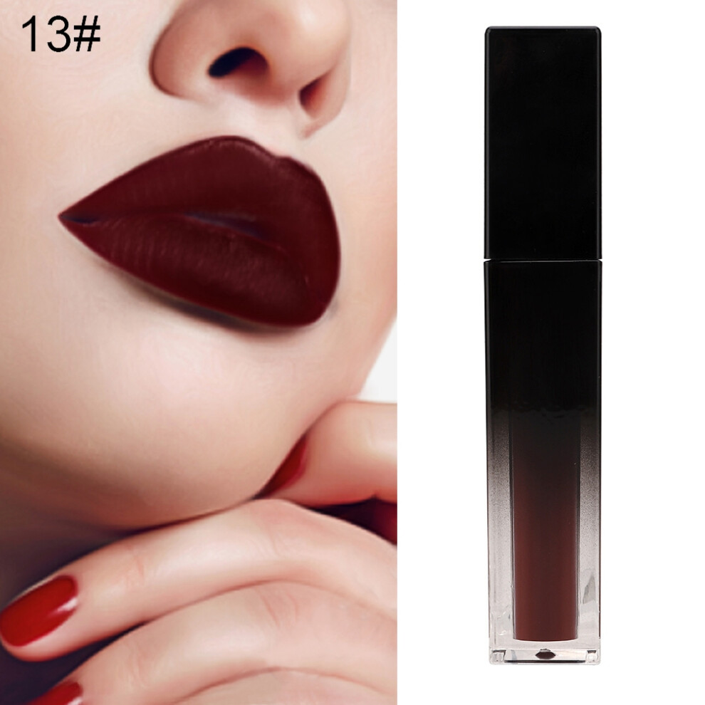 Long Lasting Matte Lip Gloss Nourishing Liquid Lipstick 5.7ml(#13)