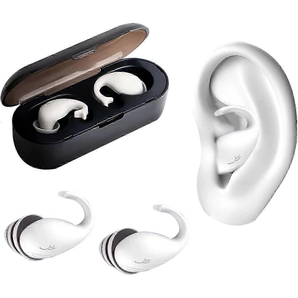 White Sleeping Noise Canceling Earplugs - Noise Canceling Silicone Earplugs Soundproof Sleep Super Soft Sleeping Earplugs (White), 3 Boxes