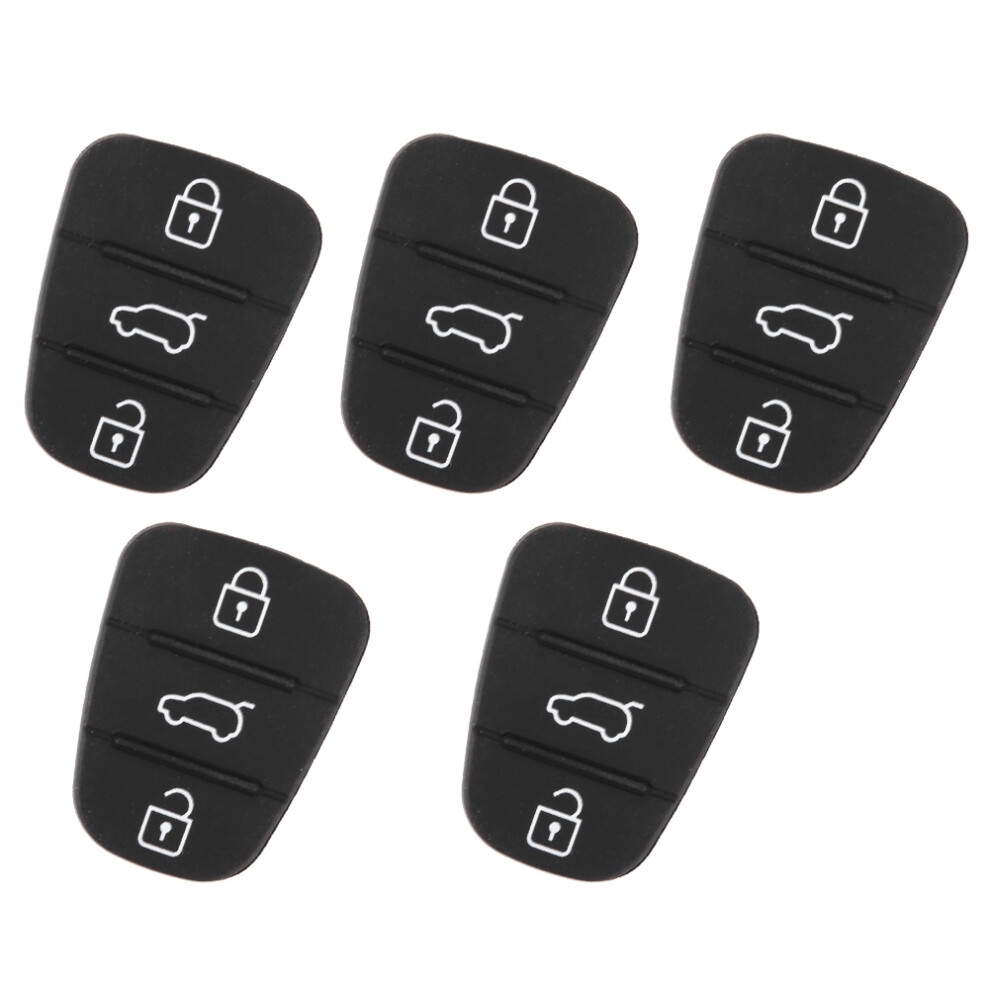 5Pcs Replacement Key Shell Rubber 3-Button Pad For Hyundai Kia(Without Letter) 9451393114750