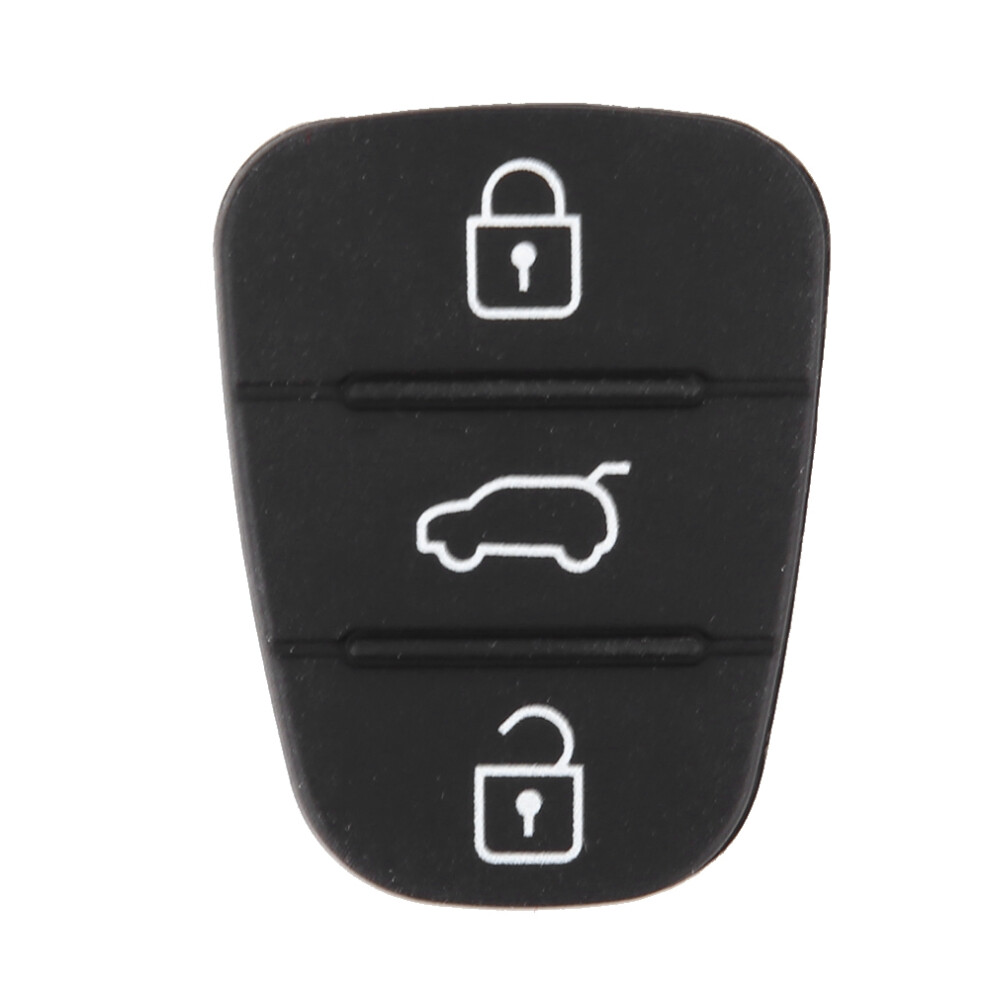 5X Rubber Key Shell Pad 3 Button Hyundai Kia 7293282734555