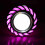 Motorcycle LED Headlight Projector Lens Pink Angel Devil Eye 8.5cm 5